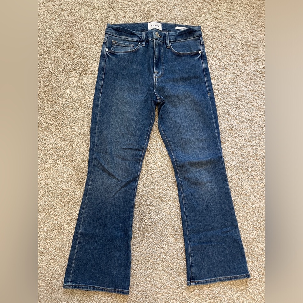 Frame Denim Dark Blue Flare Jeans
